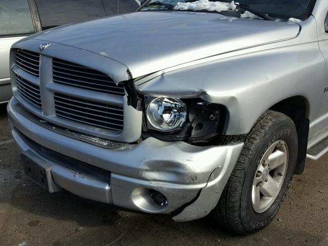 1D7HA18N82J125482 - 2002 DODGE RAM 1500 SILVER photo 9