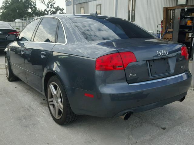 WAUDF78E16A243518 - 2006 AUDI A4 2.0T QU CHARCOAL photo 3