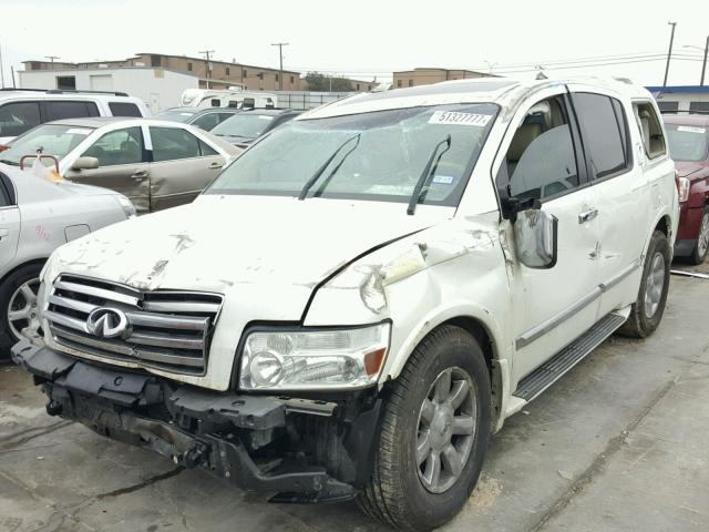 5N3AA08A64N812428 - 2004 INFINITI QX56 WHITE photo 2