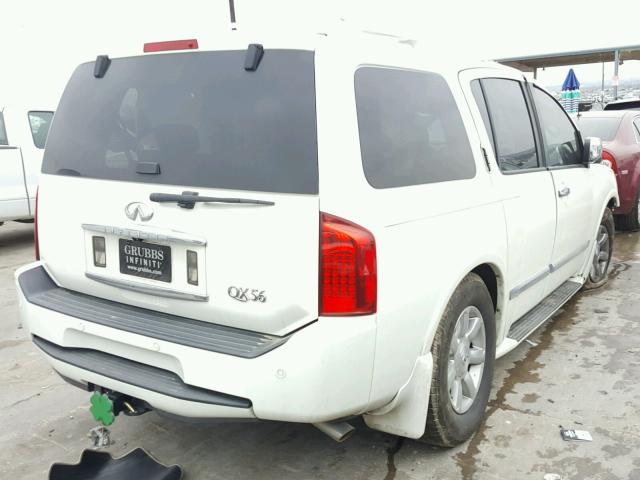 5N3AA08A64N812428 - 2004 INFINITI QX56 WHITE photo 4