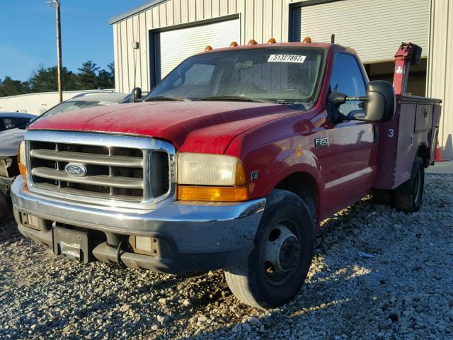 1FDWF36F8XEC15205 - 1999 FORD F350 SUPER RED photo 2