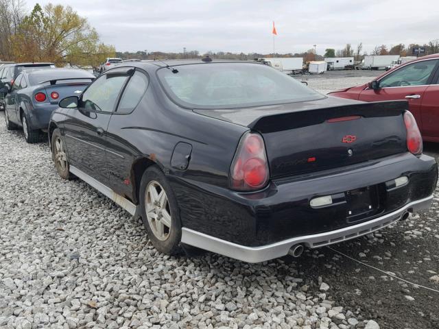 2G1WX12K939236529 - 2003 CHEVROLET MONTE CARL BLACK photo 3