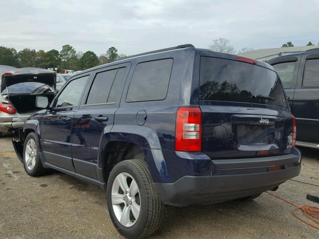 1C4NJPFB9ED630670 - 2014 JEEP PATRIOT LA BLUE photo 3