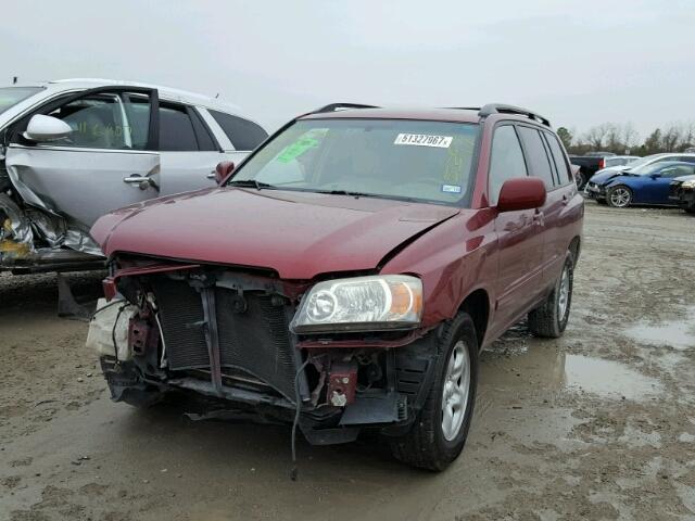 JTEGP21A240025397 - 2004 TOYOTA HIGHLANDER MAROON photo 2