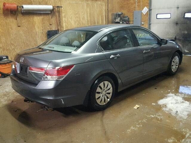 1HGCP2E38CA157721 - 2012 HONDA ACCORD LX GRAY photo 4