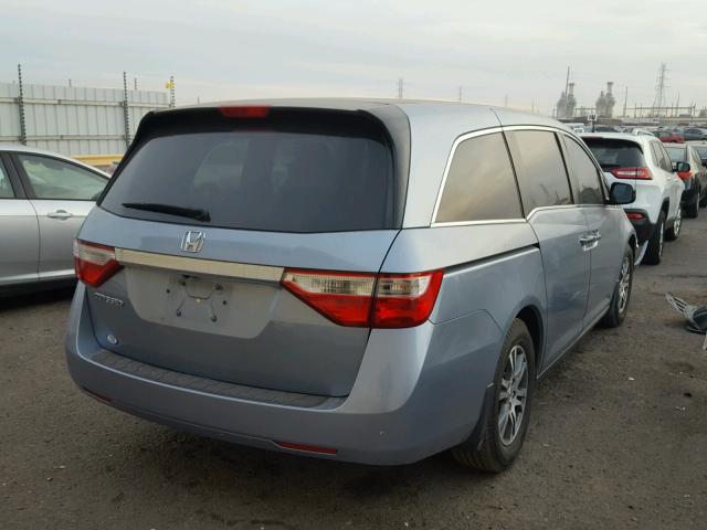 5FNRL5H42DB075678 - 2013 HONDA ODYSSEY EX BLUE photo 4