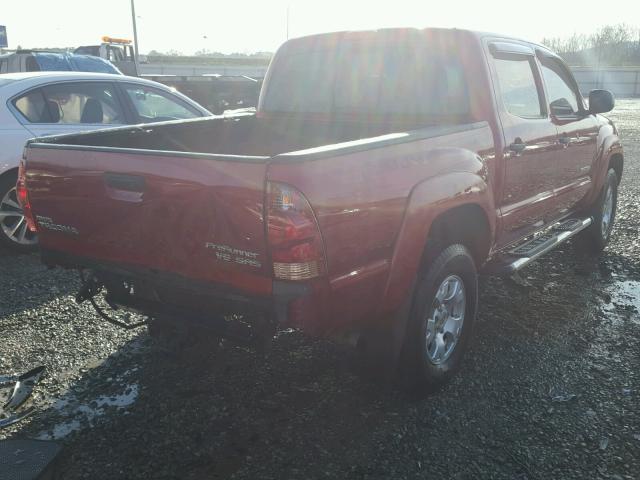 3TMJU62N37M035675 - 2007 TOYOTA TACOMA DOU BURGUNDY photo 4