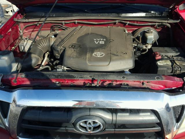 3TMJU62N37M035675 - 2007 TOYOTA TACOMA DOU BURGUNDY photo 7