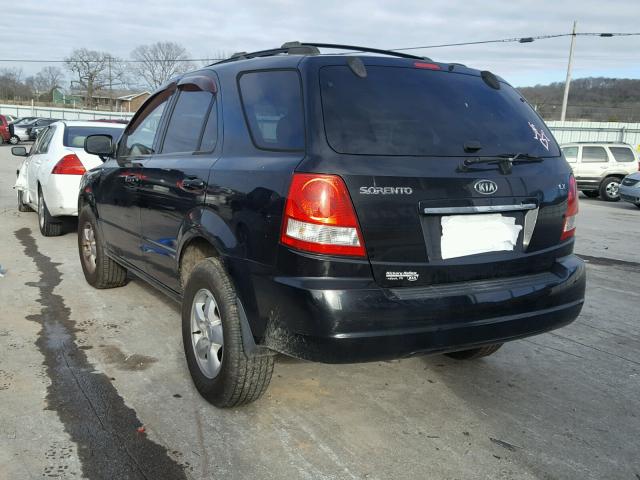 KNDJD733565546411 - 2006 KIA SORENTO EX BLACK photo 3