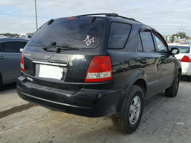 KNDJD733565546411 - 2006 KIA SORENTO EX BLACK photo 4