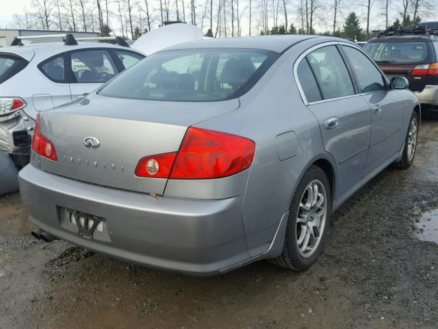 JNKCV51E66M516255 - 2006 INFINITI G35 GRAY photo 4