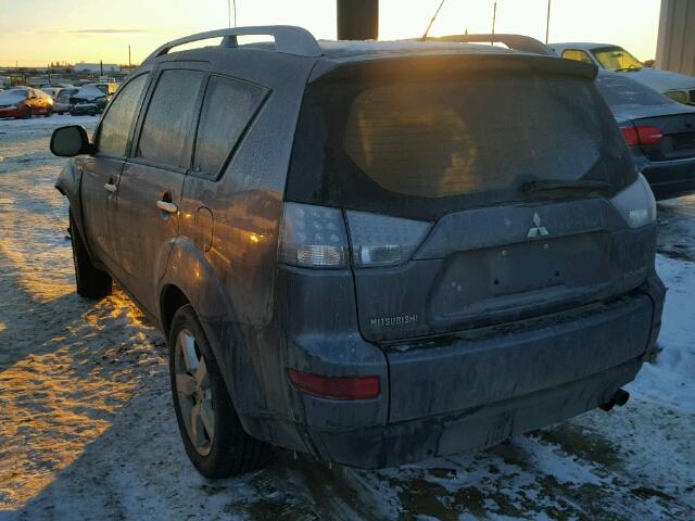 JA4MT41X28Z603593 - 2008 MITSUBISHI OUTLANDER GRAY photo 3