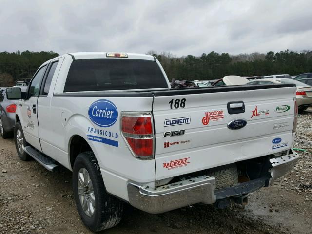 1FTFX1CTXDFB38875 - 2013 FORD F150 SUPER WHITE photo 3