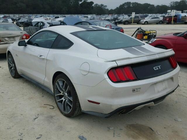 1FA6P8CF5H5246938 - 2017 FORD MUSTANG GT WHITE photo 3