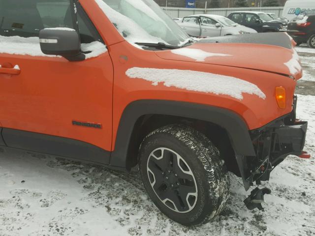 ZACCJBCT5GPC75234 - 2016 JEEP RENEGADE T ORANGE photo 9