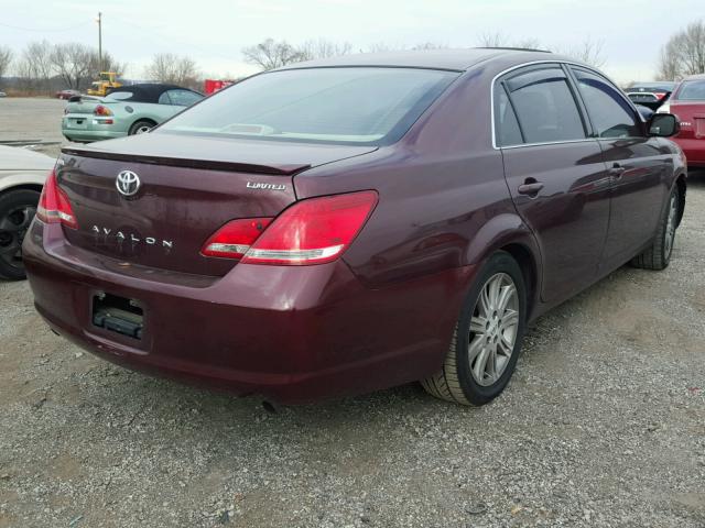 4T1BK36B56U087954 - 2006 TOYOTA AVALON XL BURGUNDY photo 4