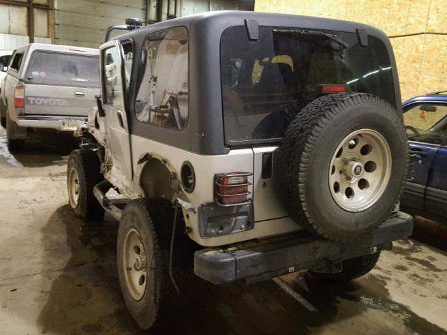 1J4FA69SX3P376290 - 2003 JEEP WRANGLER / SILVER photo 3