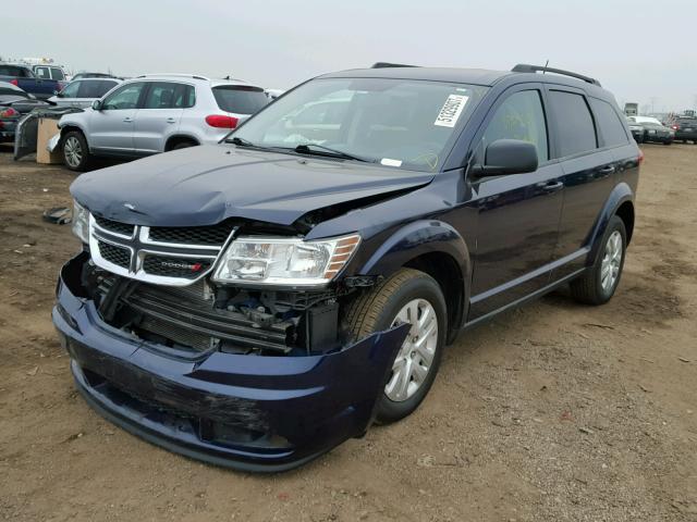 3C4PDDAG0HT577695 - 2017 DODGE JOURNEY SE BLUE photo 2