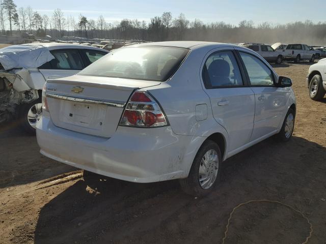 KL1TD5DE0BB243729 - 2011 CHEVROLET AVEO LS WHITE photo 4