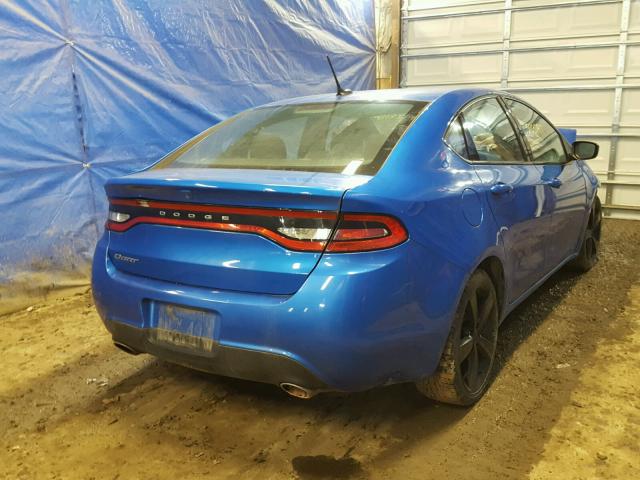 1C3CDFBB4FD200405 - 2015 DODGE DART SXT BLUE photo 4