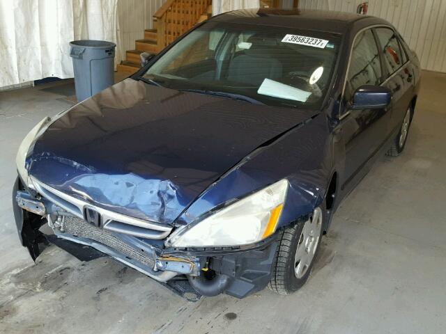 1HGCM56477A140139 - 2007 HONDA ACCORD LX BLUE photo 2