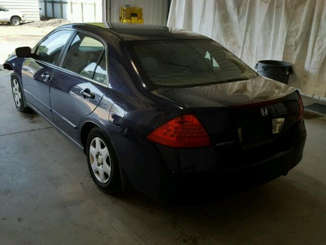 1HGCM56477A140139 - 2007 HONDA ACCORD LX BLUE photo 3