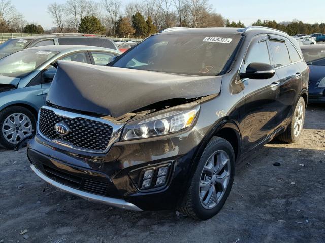 5XYPK4A19GG008478 - 2016 KIA SORENTO SX BLACK photo 2