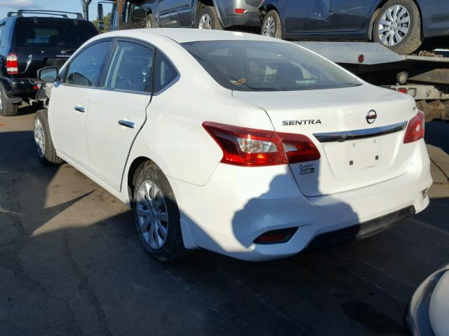 3N1AB7AP3HY214438 - 2017 NISSAN SENTRA S WHITE photo 3