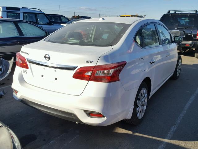 3N1AB7AP3HY214438 - 2017 NISSAN SENTRA S WHITE photo 4