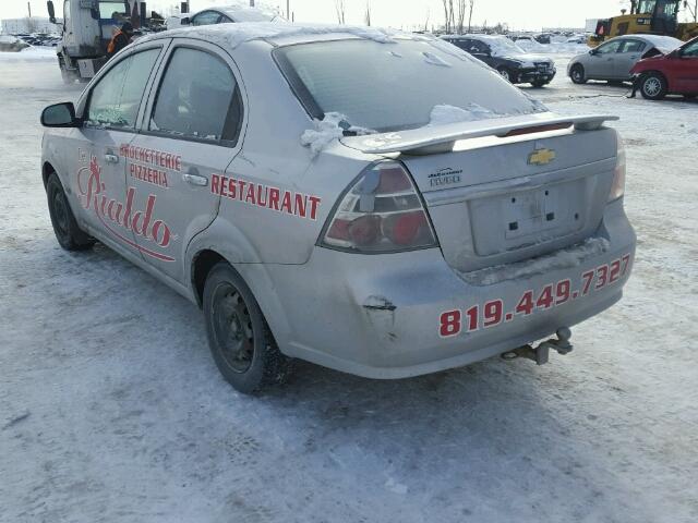 3G1TB5DE9AL115459 - 2010 CHEVROLET AVEO LS SILVER photo 3