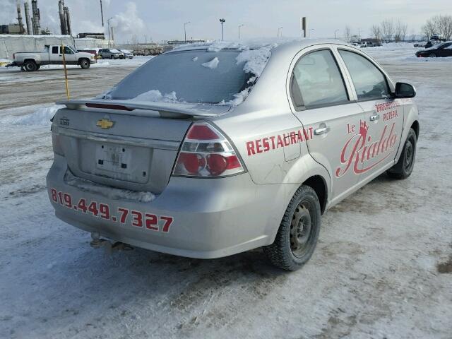 3G1TB5DE9AL115459 - 2010 CHEVROLET AVEO LS SILVER photo 4