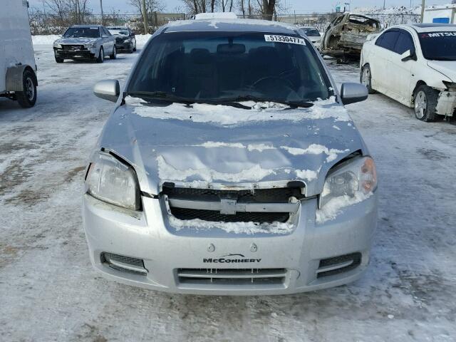 3G1TB5DE9AL115459 - 2010 CHEVROLET AVEO LS SILVER photo 9