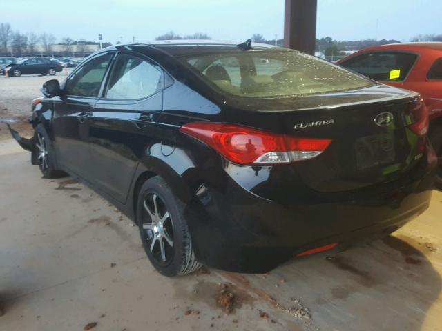 KMHDH4AE9DU873073 - 2013 HYUNDAI ELANTRA GL BLACK photo 3