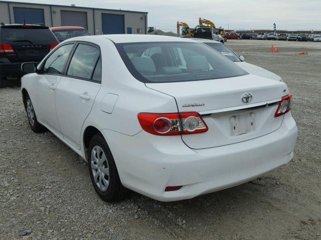 2T1BU4EE5BC730598 - 2011 TOYOTA COROLLA BA WHITE photo 3