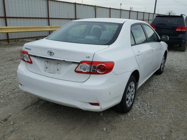 2T1BU4EE5BC730598 - 2011 TOYOTA COROLLA BA WHITE photo 4