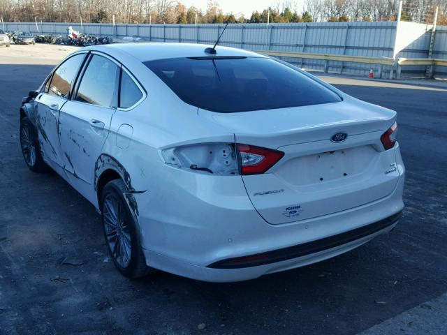 3FA6P0LU1DR182873 - 2013 FORD FUSION SE WHITE photo 3