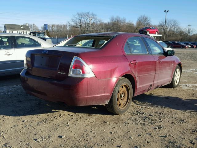 3FAHP06ZX6R185581 - 2006 FORD FUSION S RED photo 4