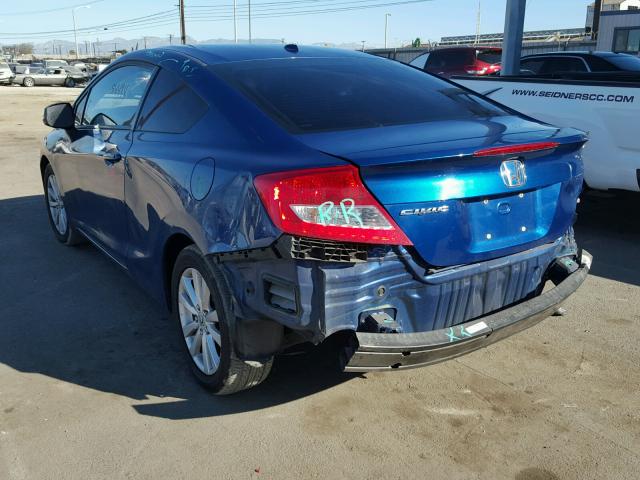 2HGFG3B82CH507199 - 2012 HONDA CIVIC EX BLUE photo 3