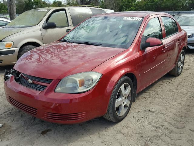 1G1AD5F52A7108260 - 2010 CHEVROLET COBALT 1LT RED photo 2