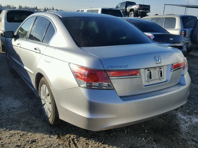 1HGCP2F36CA075890 - 2012 HONDA ACCORD LX SILVER photo 3