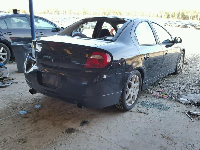 1B3ES66S45D228600 - 2005 DODGE NEON SRT-4 BLACK photo 4