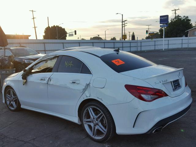 WDDSJ4EB6EN062140 - 2014 MERCEDES-BENZ CLA 250 WHITE photo 3