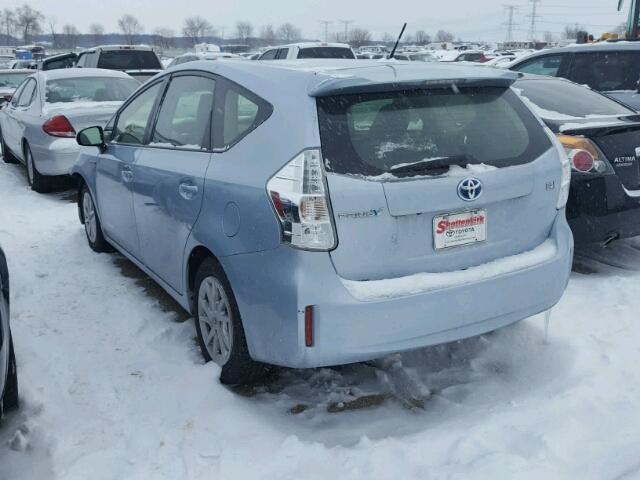 JTDZN3EU6E3335453 - 2014 TOYOTA PRIUS V BLUE photo 3