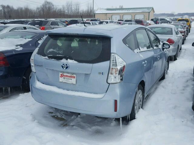 JTDZN3EU6E3335453 - 2014 TOYOTA PRIUS V BLUE photo 4