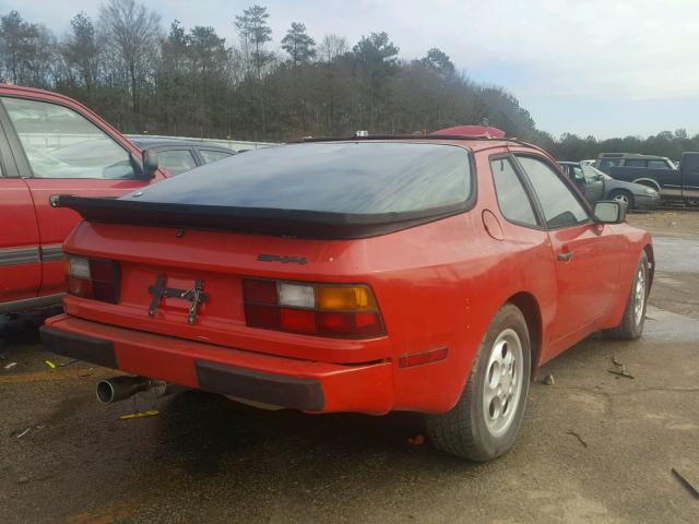 WP0AB0948HN470960 - 1987 PORSCHE 944 RED photo 4