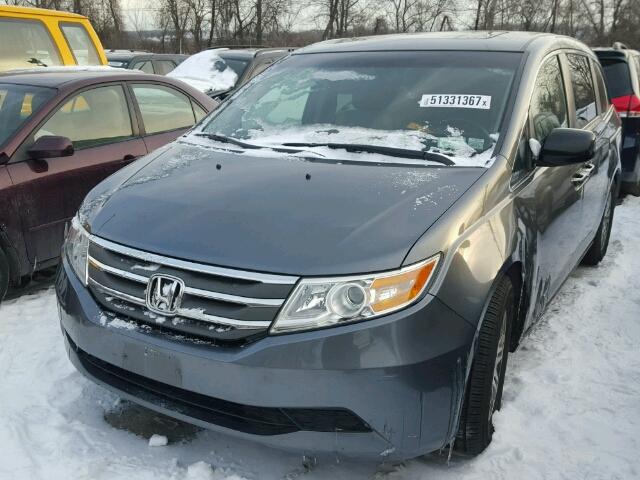 5FNRL5H61BB001179 - 2011 HONDA ODYSSEY EX GRAY photo 2