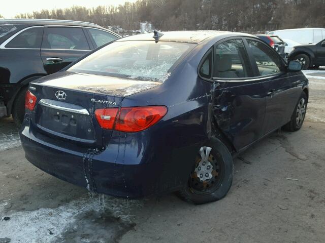 KMHDU4AD6AU184011 - 2010 HYUNDAI ELANTRA BL BLUE photo 4