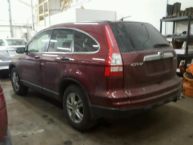 5J6RE4H57BL018233 - 2011 HONDA CR-V EX MAROON photo 3