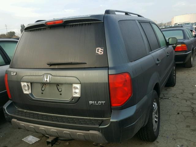 2HKYF18615H513607 - 2005 HONDA PILOT EXL GRAY photo 4