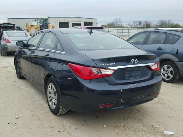 5NPEB4ACXCH325407 - 2012 HYUNDAI SONATA GLS BLUE photo 3